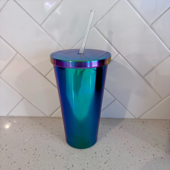 2016 Starbucks Iridescent 16oz Cold Drink Cup Stainless Steel Tumbler - Picture 4 of 7